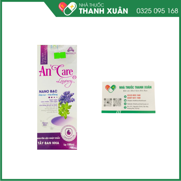 Dung dịch vệ sinh phụ nữ An'Care Luxury Góp phần hạn chế sự phát triển của vi khuẩn gây viêm nhiễm, nấm ngứa
